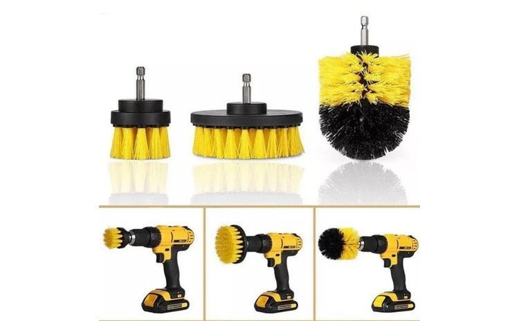 Set 3 perii pentru curatare cu adaptor pentru bormasina autofiletanta