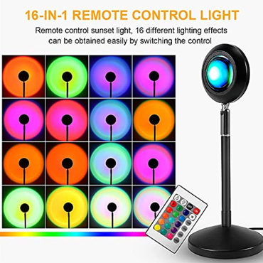 Lampa cu lupa videografie si telecomanda- efecte Sunset, Rainbow, Sunrise, Sun