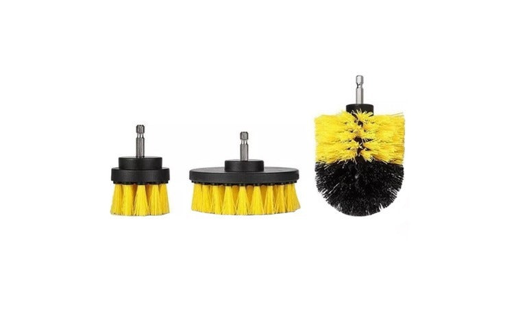 Set 3 perii pentru curatare cu adaptor pentru bormasina autofiletanta