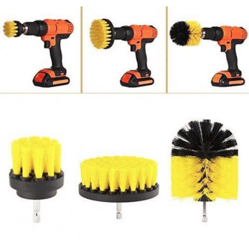 Set 3 perii pentru curatare cu adaptor pentru bormasina autofiletanta