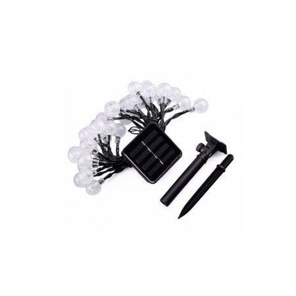 Decoratiune cu Incarcare Solara, 5 Metri, 30 Globulete - Multicolora