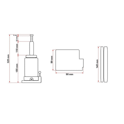 Cric hidraulic 3 tone