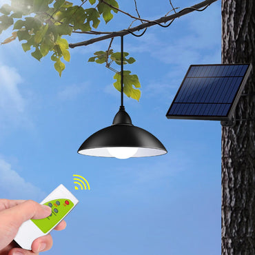 Set panou solar cu 2 becuri LED cu aplica, telecomanda, 50W