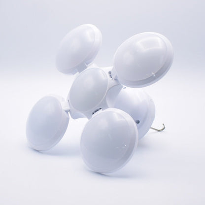 Set 2 x bec cu panou solar si acumulator, 4 brate rabatabile si 5 trepte de iluminat