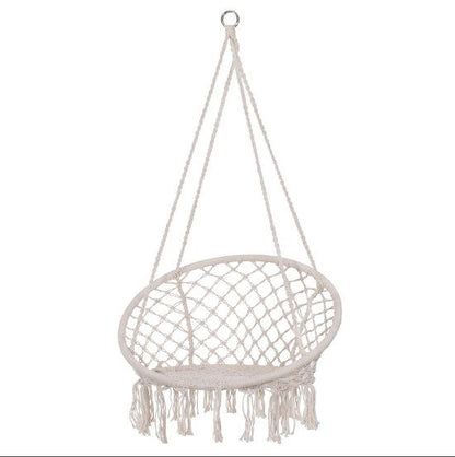 Scaun Rotund Tip Leagan Suspendat, Cu Franjuri, 80CM